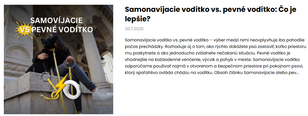 článok samonvíjacie vodítko vs pevné vodítko